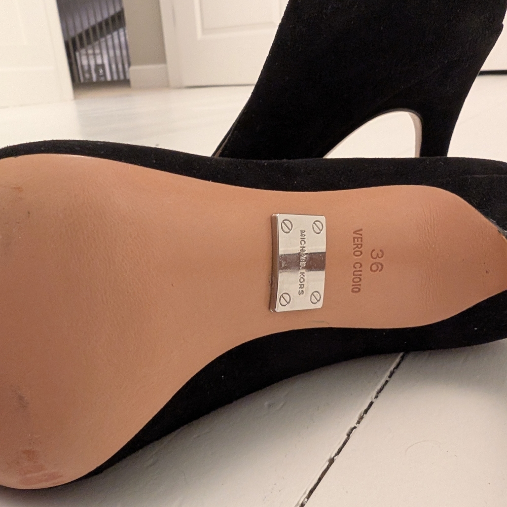 Michael Kors Black Suede Pointed Toe High Heels